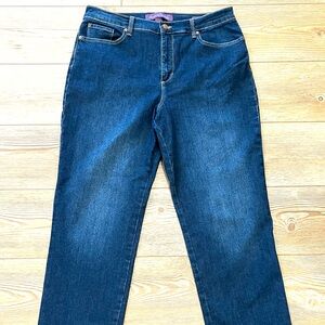 Gloria Vanderbilt Amanda Jeans Women's 14S Blue High-Rise Tapered Denim Classic